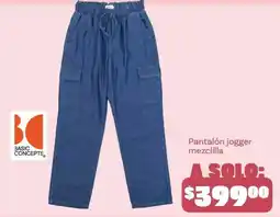 Soriana Híper Basic Concepts pantalón jogger mezclilla oferta