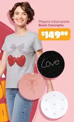 Soriana Híper Basic Concepts Playera estampada oferta