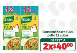 Soriana Súper Knorr consomé suiza pollo 12 cubos oferta