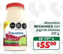 Soriana Súper Mayonesa McCormick con jugo de limones oferta