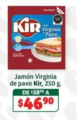 Soriana Súper Kir Jamón Virginia de Pavo oferta