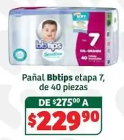 Soriana Súper Pañal Bbtips etapa 7 oferta