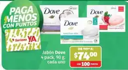 Soriana Súper Dove jabón oferta