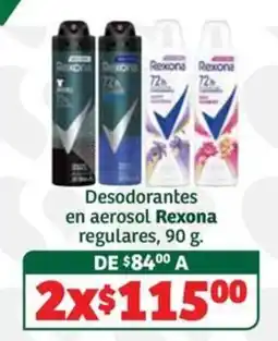 Soriana Súper Rexona Desodorantes en aerosol regulares oferta