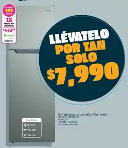 Soriana Híper Vic5 refrigerador automatico 10p3 plata oferta