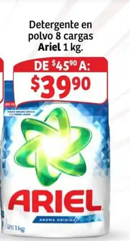 Soriana Mercado Ariel detergente en polvo 8 cargas oferta