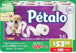 Soriana Mercado Pétalo papel higiénico ultra jumbo oferta