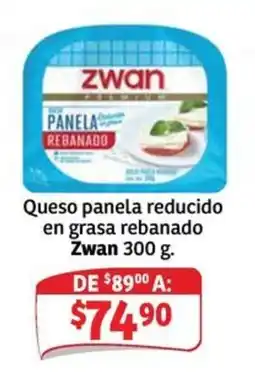 Soriana Mercado Zwan queso panela reducido en grasa rebanado oferta