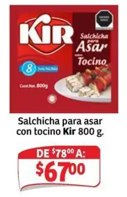 Soriana Mercado Kir Salchicha para asar con tocino oferta