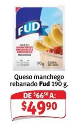 Soriana Mercado Fud queso manchego rebanado oferta