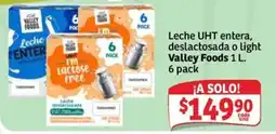 Soriana Mercado Valley Foods Leche UHT entera, deslactosada o light oferta