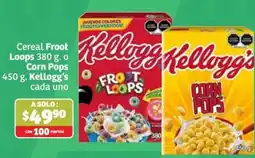 Soriana Súper Kellogg's Froot Loops o Corn Pops oferta