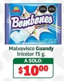 Soriana Súper Bombones Malvavisco Guandy tricolor oferta