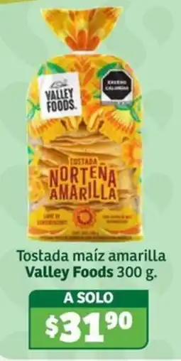 Soriana Súper Valley Foods Tostada maíz amarilla oferta