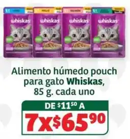 Soriana Súper whiskas alimento húmedo pouch para gato oferta