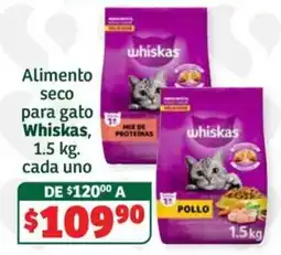 Soriana Súper whiskas alimento seco para gato oferta