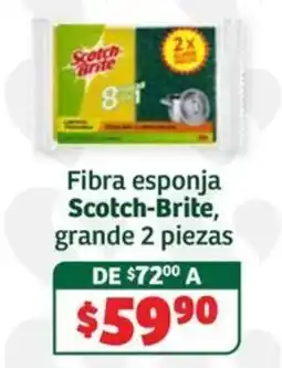 Soriana Súper Scotch-Brite fibra esponja grande oferta