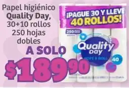 Soriana Súper Quality Day papel higiénico oferta