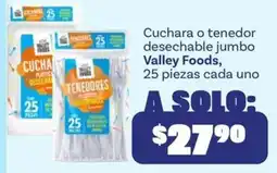 Soriana Híper Valley Foods cuchara o tenedor desechable jumbo oferta