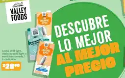 Soriana Híper Valley Foods Leche UHT light deslactosada light o semidescremada oferta