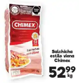 S-Mart Chimex Salchicha estilo viena oferta