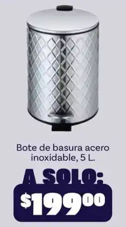 Soriana Híper Bote de basura acero inoxidable oferta