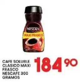 Alsuper nescafe cafe soluble clasico maxi frasco oferta