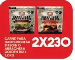Alsuper golden bull carne para hamburguesa sirloin o arrachera oferta