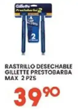 Alsuper gillette rastrillo desechable prestobarba oferta
