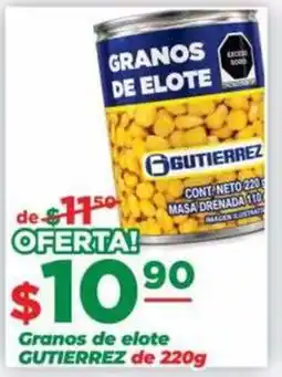 Super Gutiérrez Gutierrez granos de elote oferta