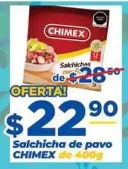 Super Gutiérrez Chimex salchicha de pavo oferta