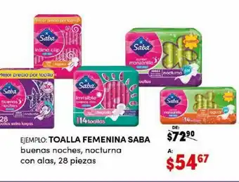 DelSol Toallas femeninas saba oferta