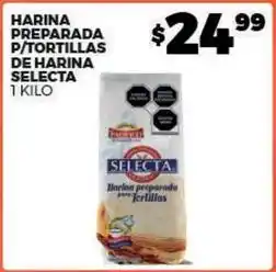 Merco Selecta - harina preparada p/tortillas de harina selecta 1 kilo oferta