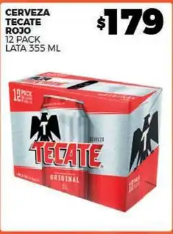 Merco Tecate - cerveza rojo lata oferta