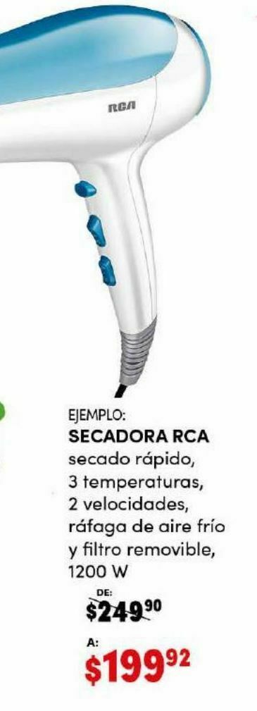 Secadora de cabello rca oferta en DelSol