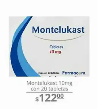 La Comer Montelukast 10mg con 20 tabletas oferta