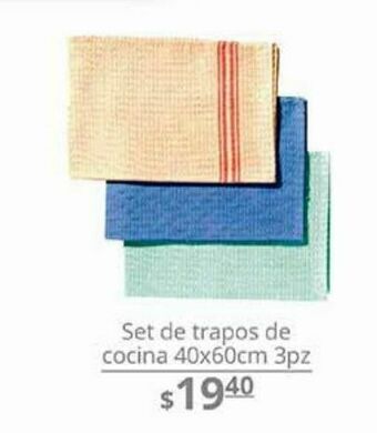 La Comer Set de trapos cocina 40x60cm 3pz oferta