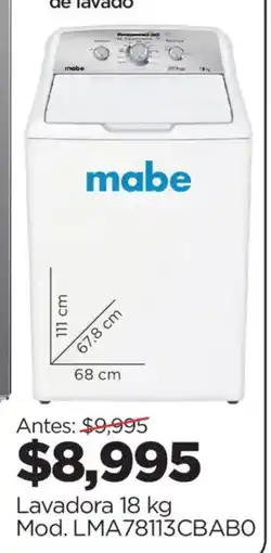 Chedraui Mabe lavadora oferta