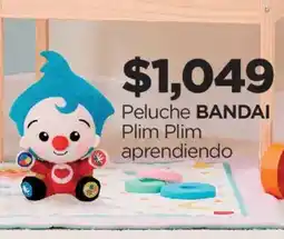Chedraui Peluche bandai plim plim aprendiendo oferta