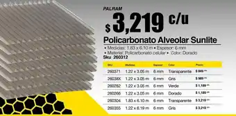Black and Decker Lámina de policarbonato alveolar sunlite oferta