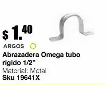 Abrazadera omega tubo rígido 1/2