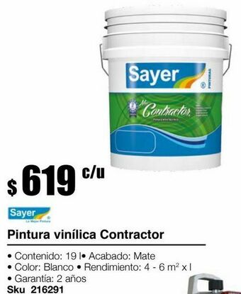 Sodimac Homecenter Pintura vinílica contractor oferta