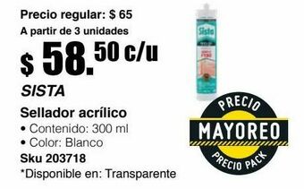 Sodimac Homecenter Sellador acrílico oferta