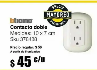 Contacto doble 127 v