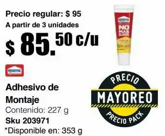 Adhesivo de montaje