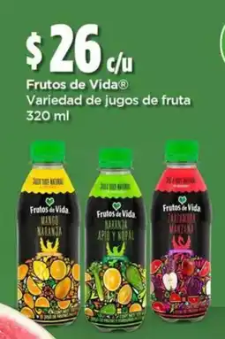Bodega Aurrerá Frutos de Vida Variedad de jugos de fruta oferta