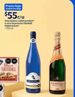Walmart Express Vino blanco Liebfraumilch o vino espumoso Henkell Halbtrocken oferta