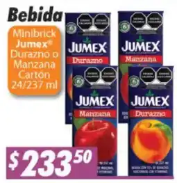 Casa Ley Jumex Minibrick Durazno o Manzana oferta