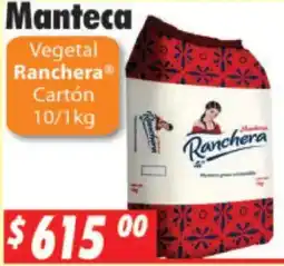 Casa Ley Manteca Vegetal Ranchera oferta