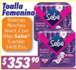 Casa Ley Saba Toalla Femenina Buenas Noches Noct. Con Alas oferta